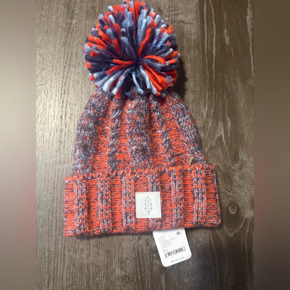 NWT Free People Movement Pow Party Reflective Beanie in Red/Bl Combo & Green/Blk